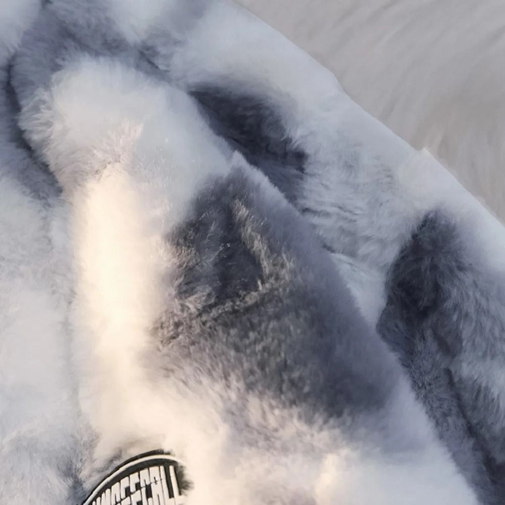 Trendy Tie Dye Fleece Jacket Womens Plush Lamb Wool Zip Up Winter Coat