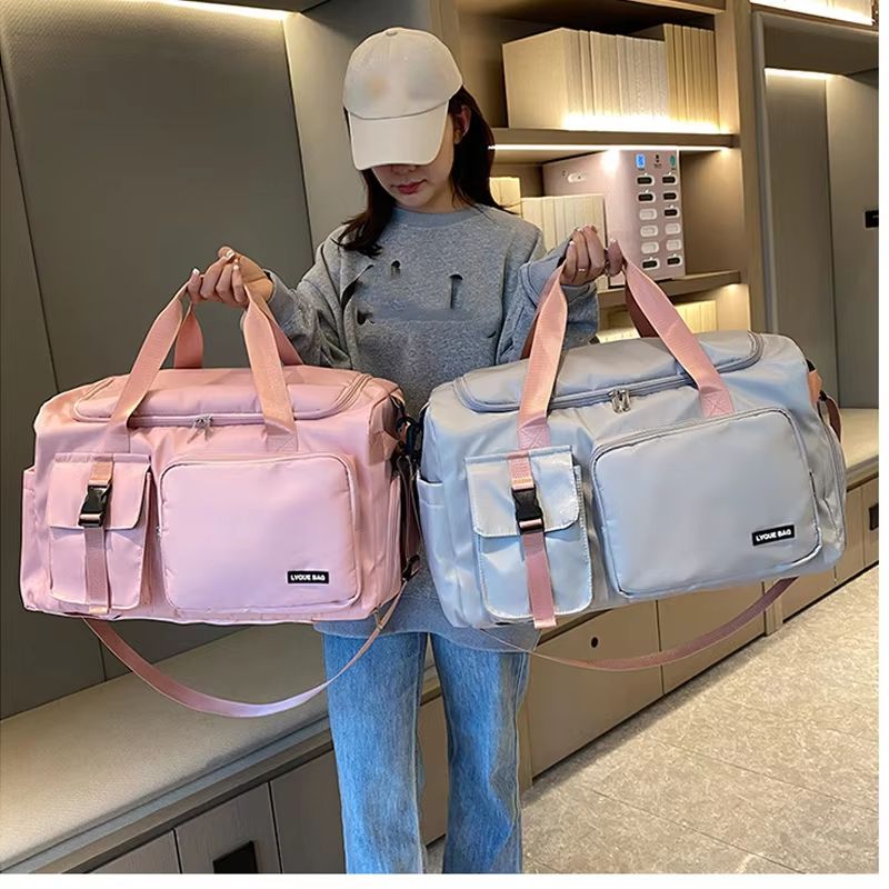 Women's Sports Gym Bag – Waterproof Travel Duffel with Dry Wet Separation & Crossbody Strap