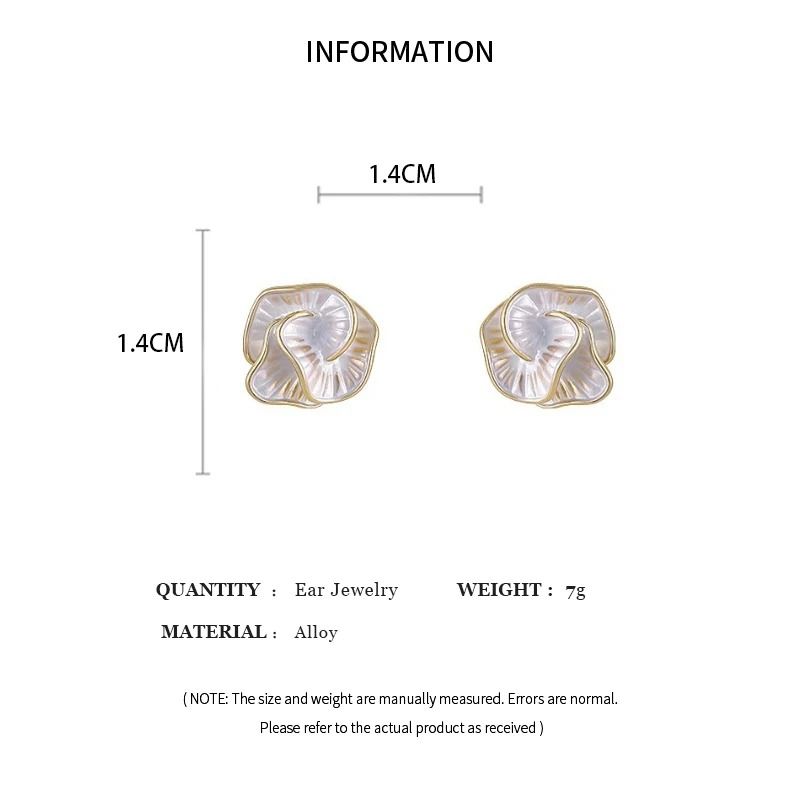 Delicate Camellia Flower Stud Earrings