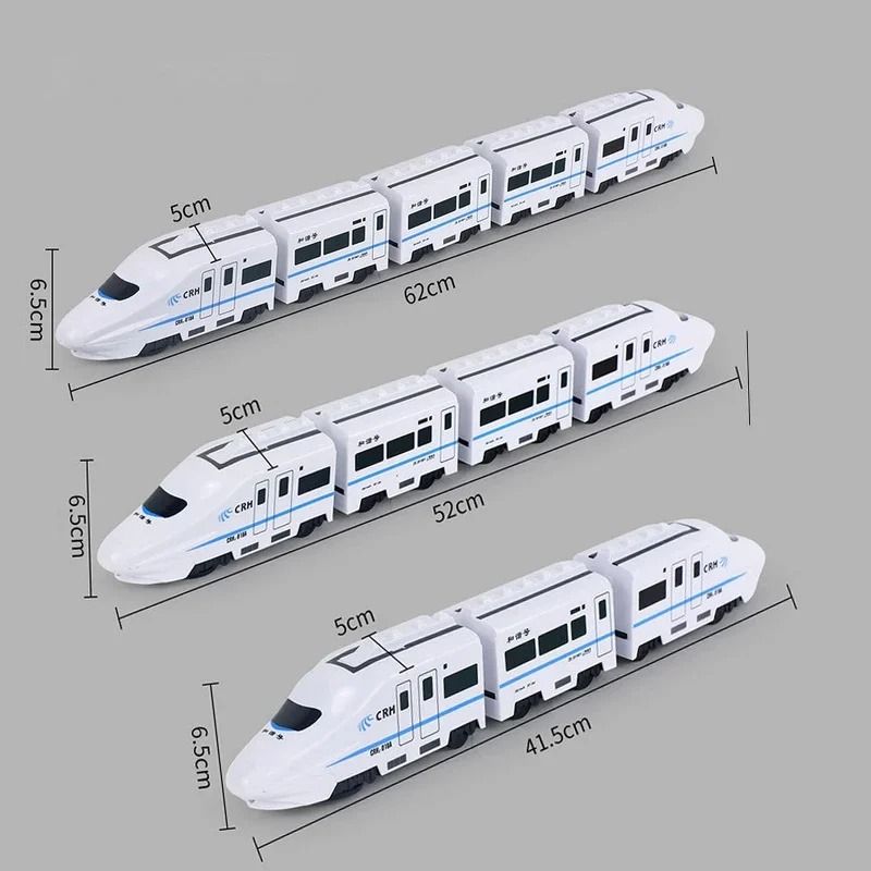 Kids Electric Railway Train Toy with Sound and Light Educational Model