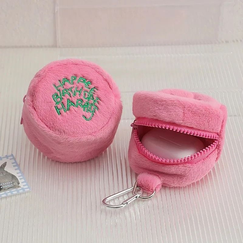 Cute Plush Mini Coin Pouch Portable Earphone and Accessory Bag