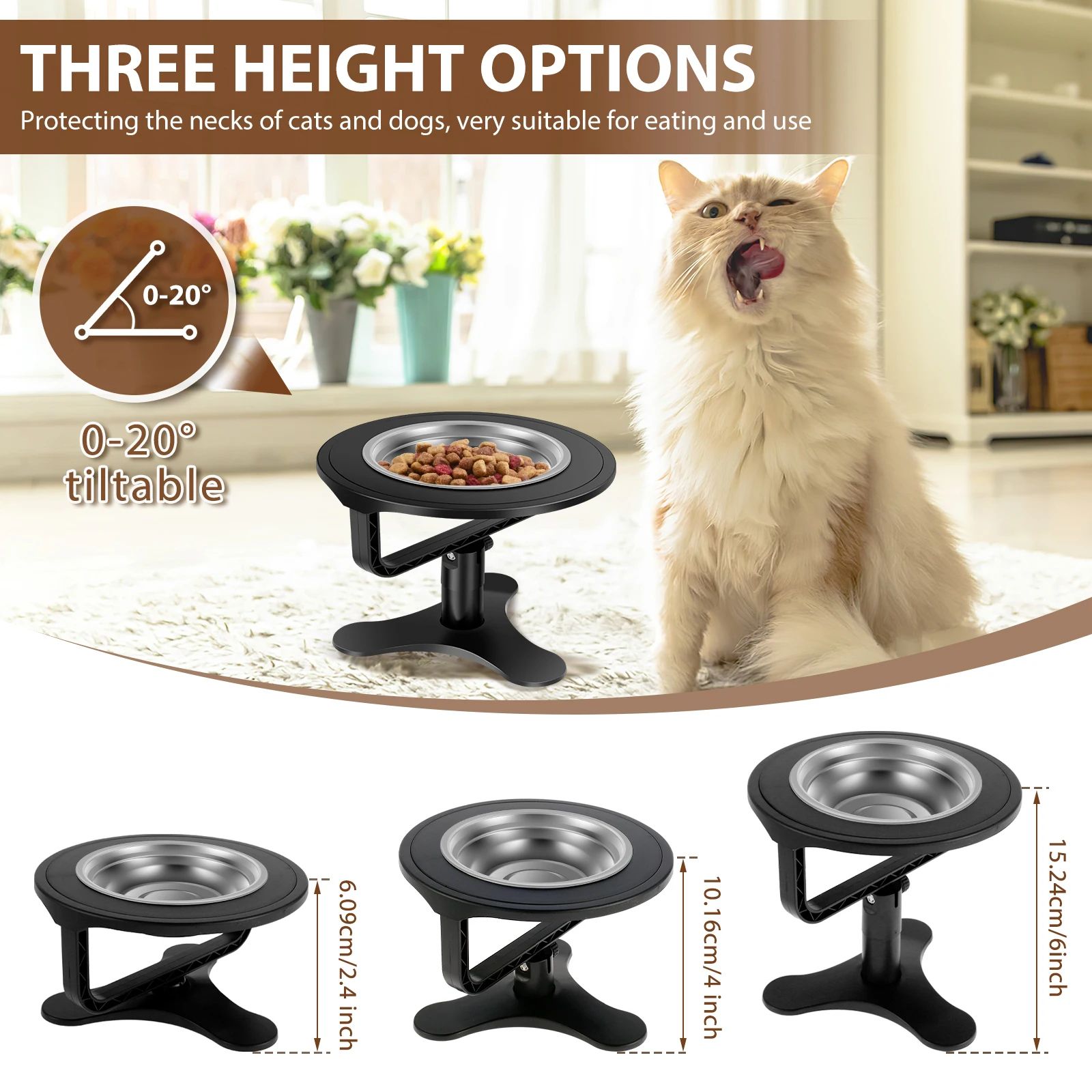 Adjustable Elevated Pet Bowl Stand