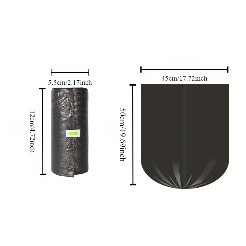 Thicken Disposable Garbage Bags 100 Pack Kitchen Trash Can Liners Leak Proof & Durable Waste Bags