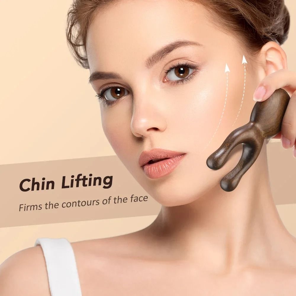Zen-Sandalwood Sculpting System – Premium Wooden Gua Sha Facial Tool & Head Massager