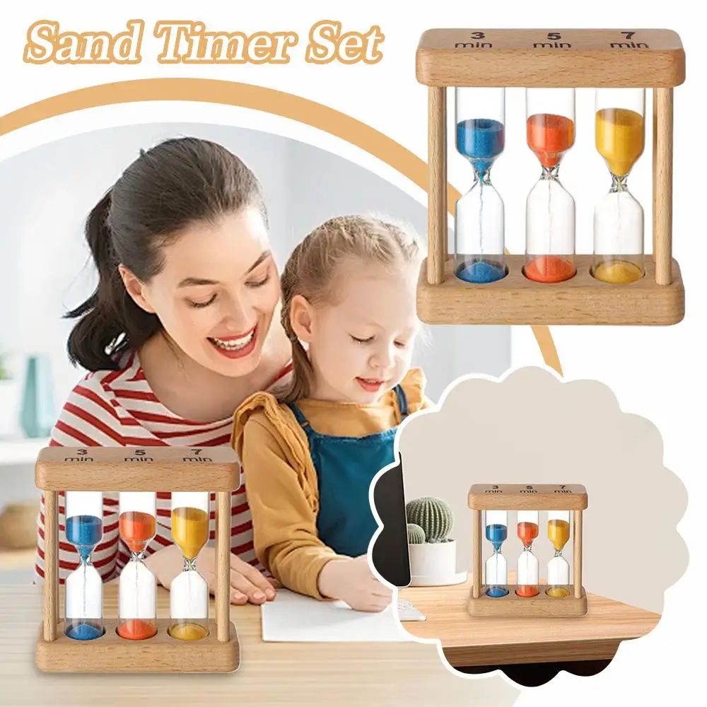 Wooden Sand Timer Hourglass Set