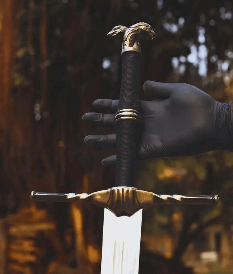 Witcher-Inspired Display Sword | 38 Inch Feline and Griffin Fantasy Decorative Collectible