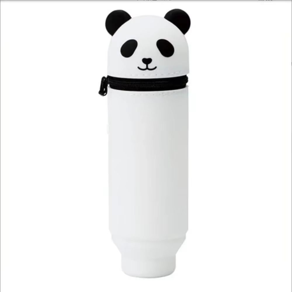 Silicone Cartoon Animal Pencil Case Foldable Pen Pouch with Zipper