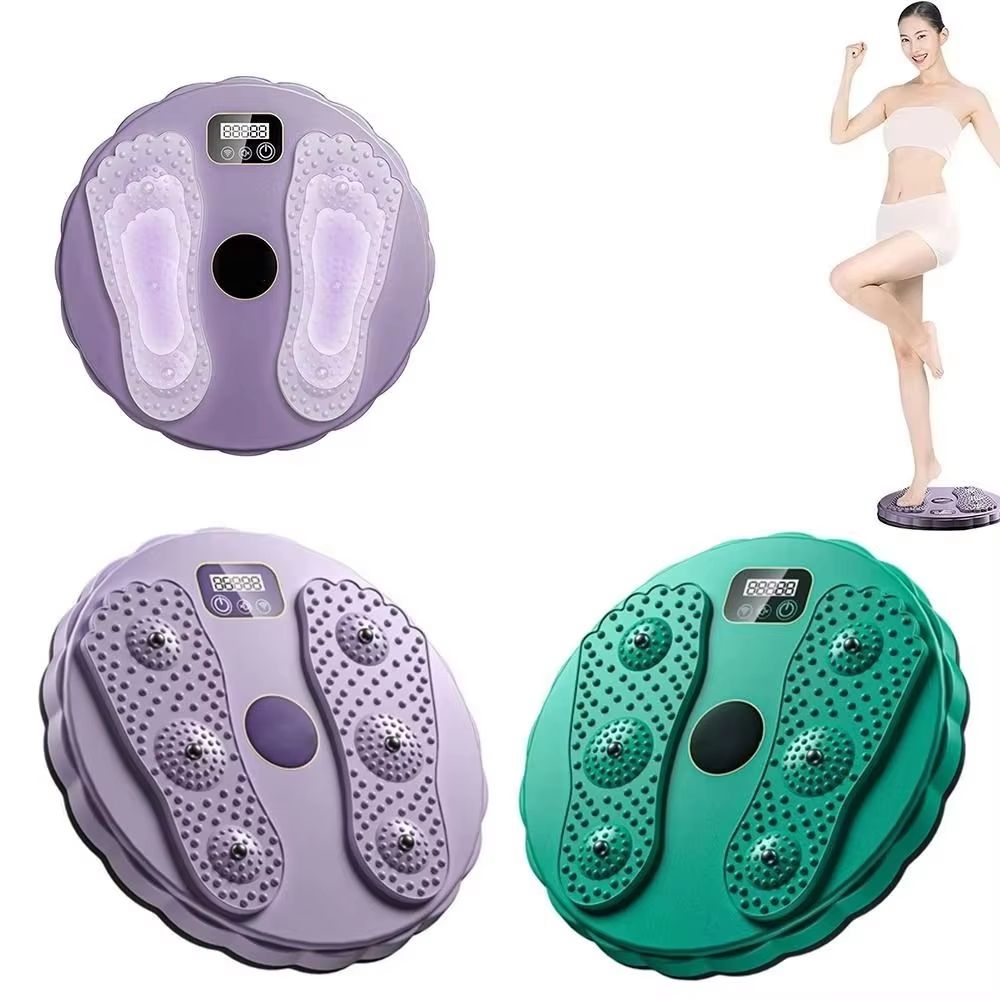 Rotating LCD Fitness Twist Board for Core Toning & Foot Massage