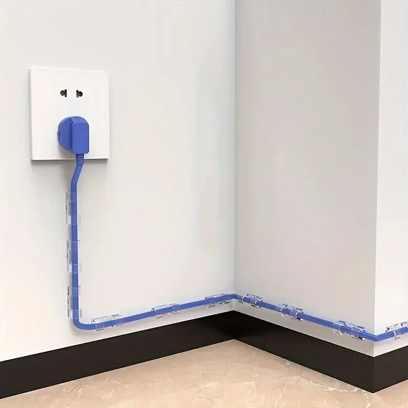 Clear Plastic Cable Clips For Wall And Desk Cable Management