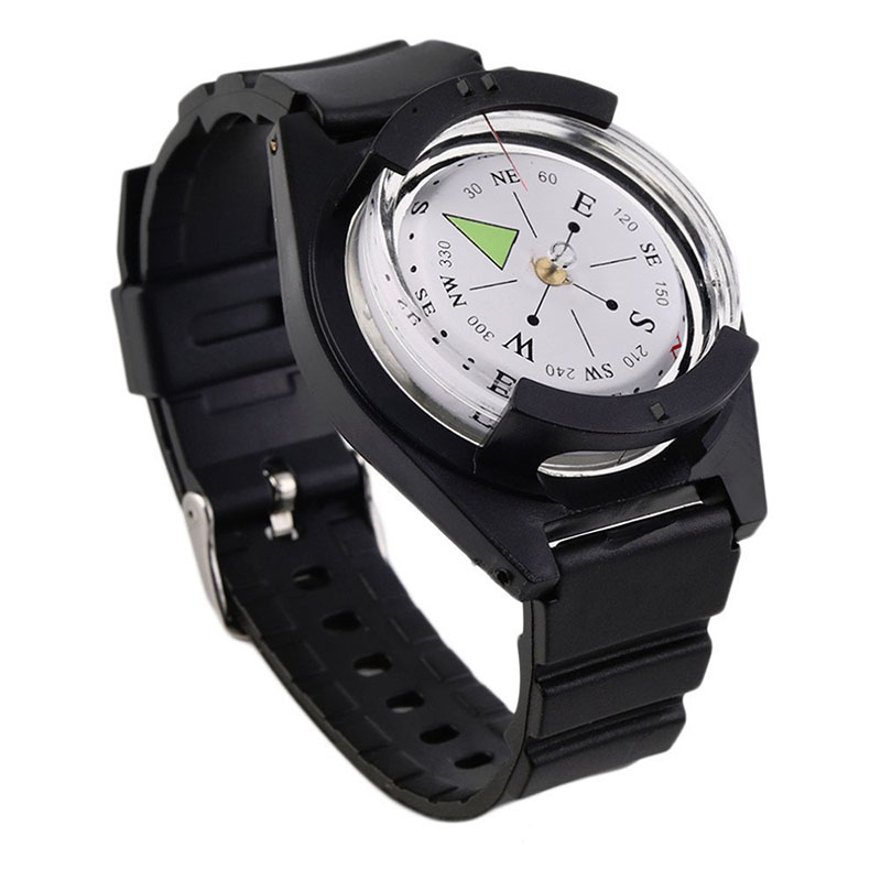 Tactical Wrist Compass Waterproof Survival Hiking Navigation Watch Band