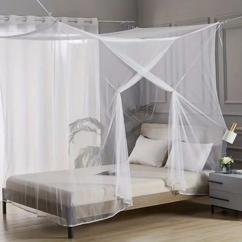 Square Mosquito Net Bed Canopy for Bedroom and Camping