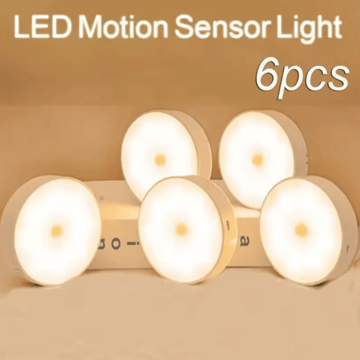 Rechargeable Motion Sensor Night Light – USB LED Wireless Closet & Cabinet Light