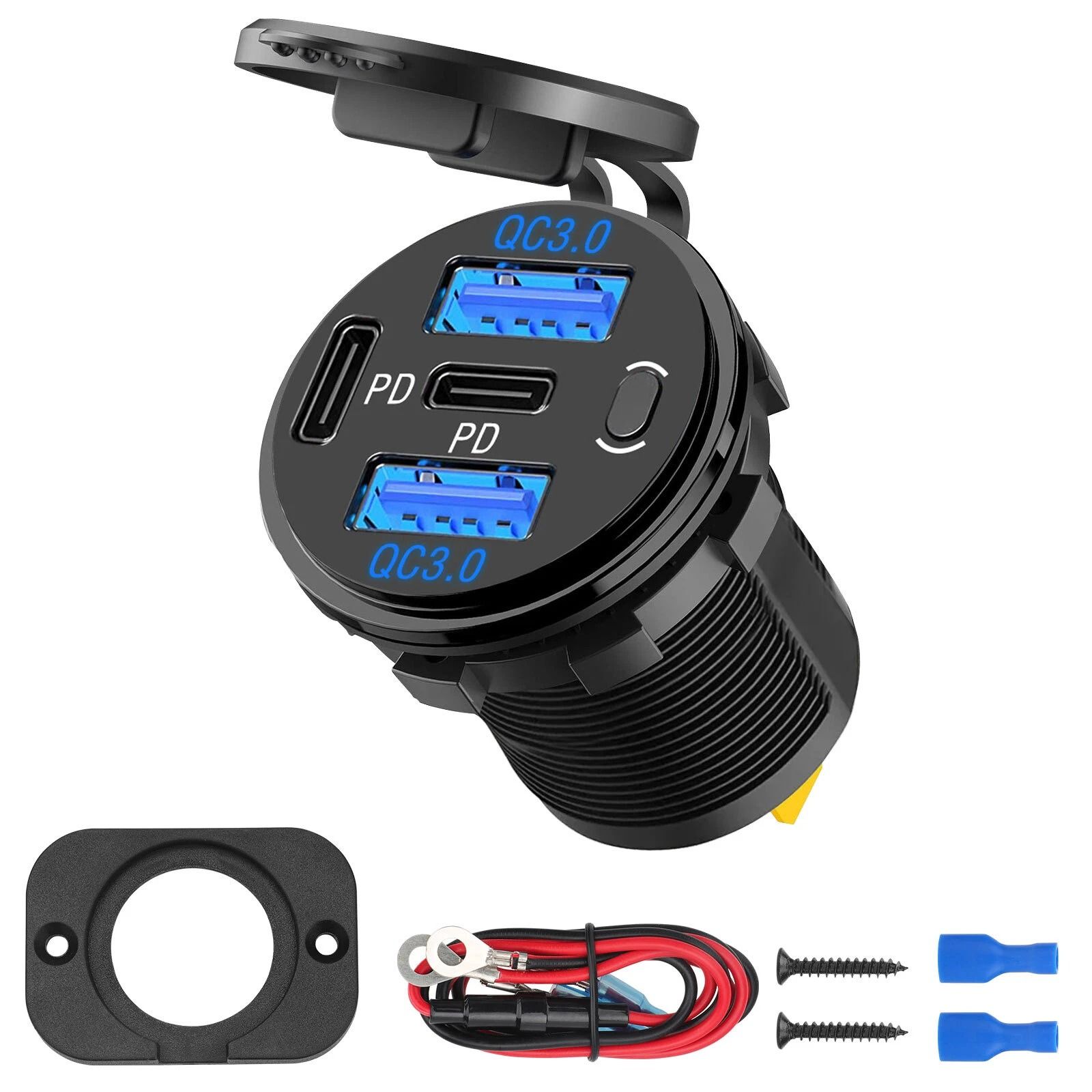 Dual USB Car Charger Socket - Fast Charging