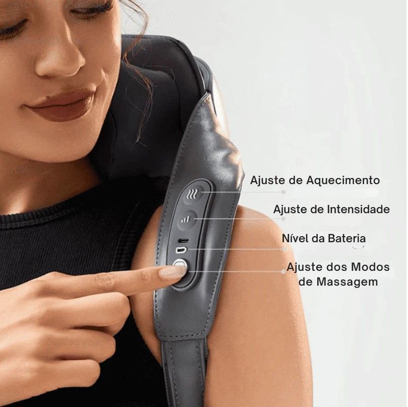 Neck Shoulder Massager with Heat & Shiatsu Kneading, Deep Tissue Pain Relief & Red Light Therapy