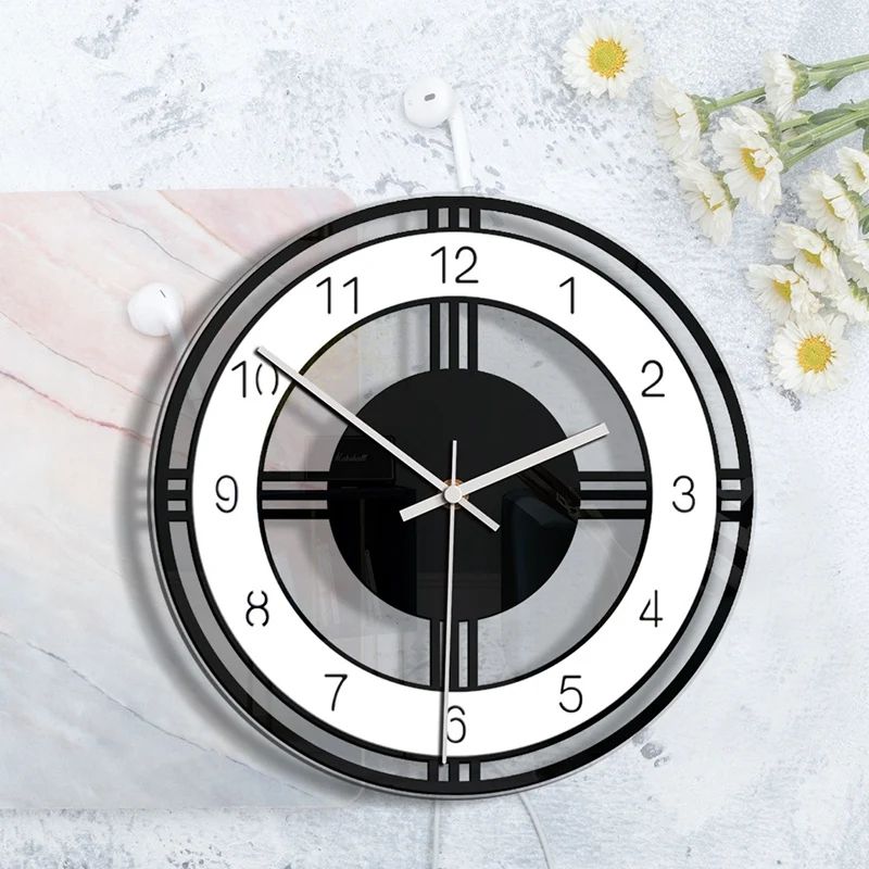 Silent Large Acrylic Wall Clock Modern Design