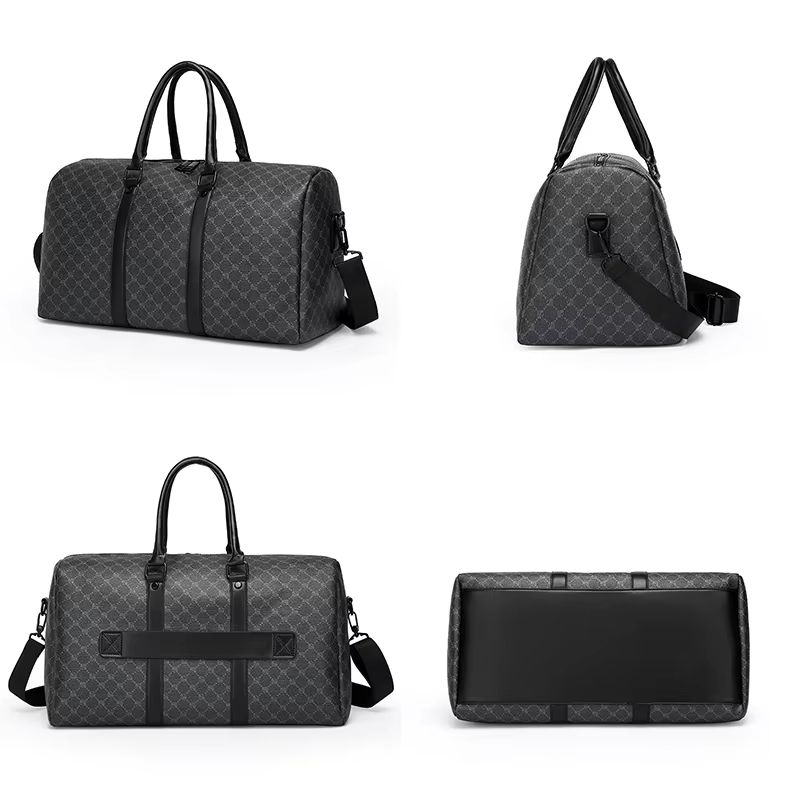 Men's Large Capacity Black Business Travel Duffel Bag