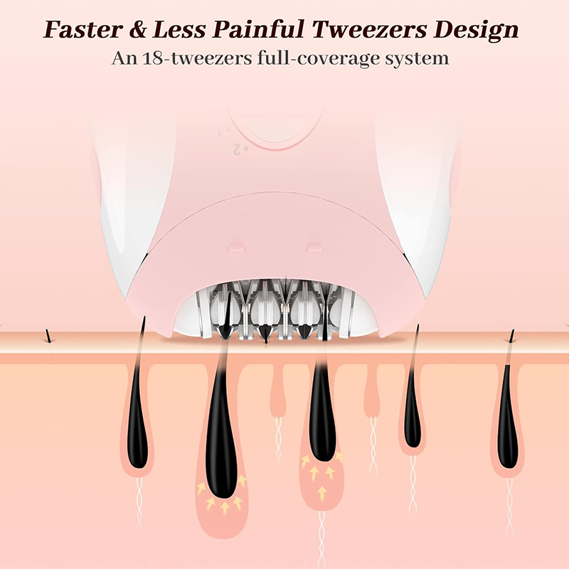 Rechargeable Women Epilator Smooth Hair Removal for Face, Body, Bikini, and Underarms