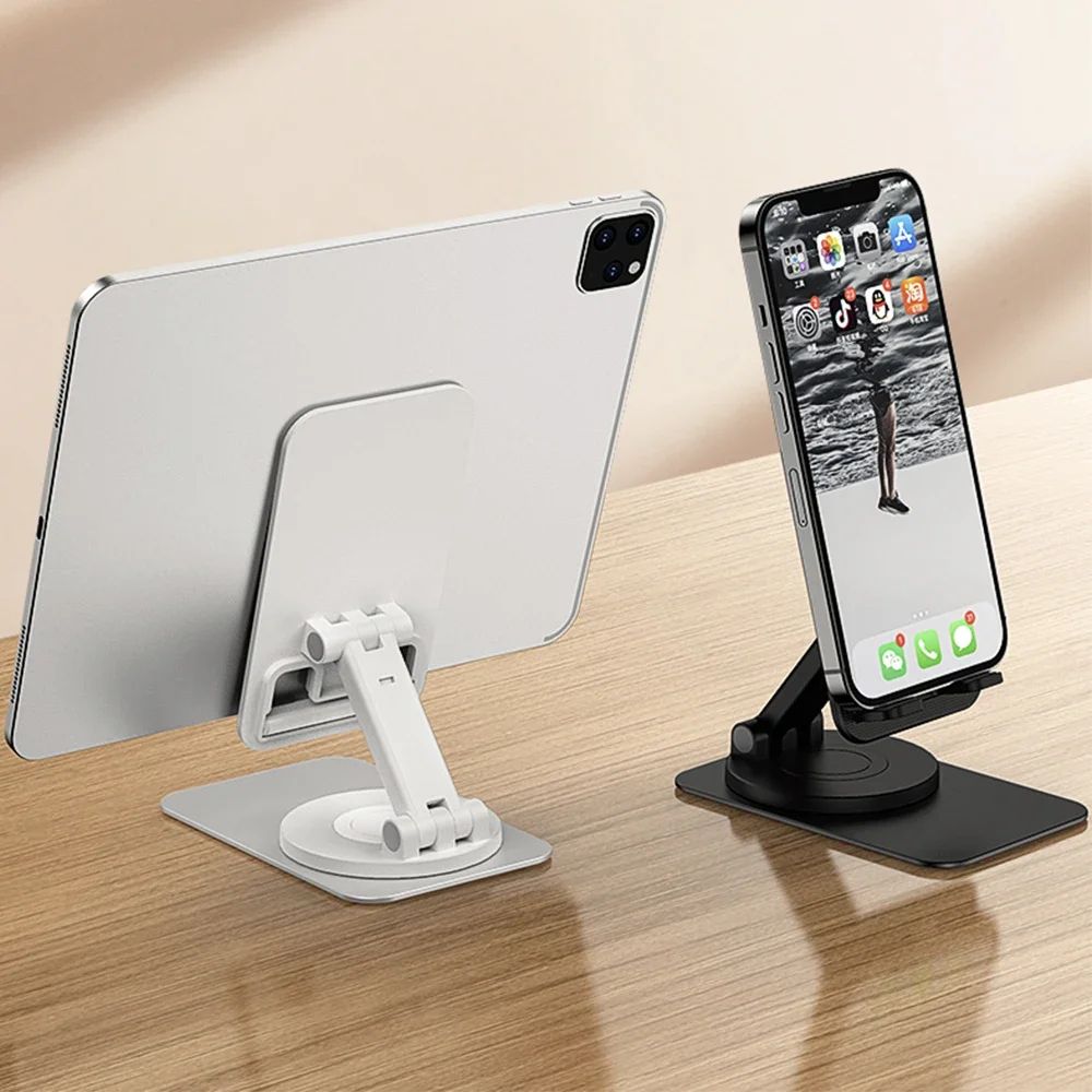 360 Degree Rotating Aluminum Phone Stand Foldable Desktop Holder