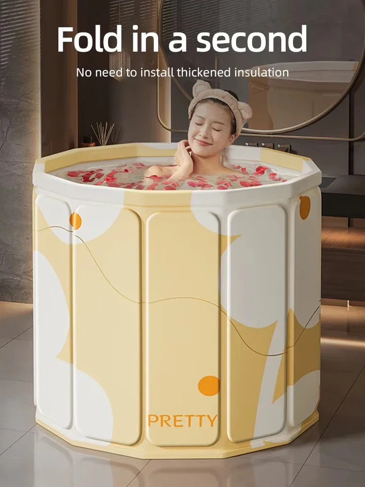 Portable Bathtub for Children and Adults, Thickened Environment Friendly PVC Foldable Bath Tub