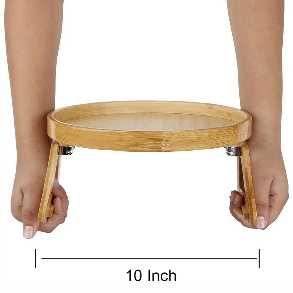 Wooden Sofa Armrest Clip On Tray Table