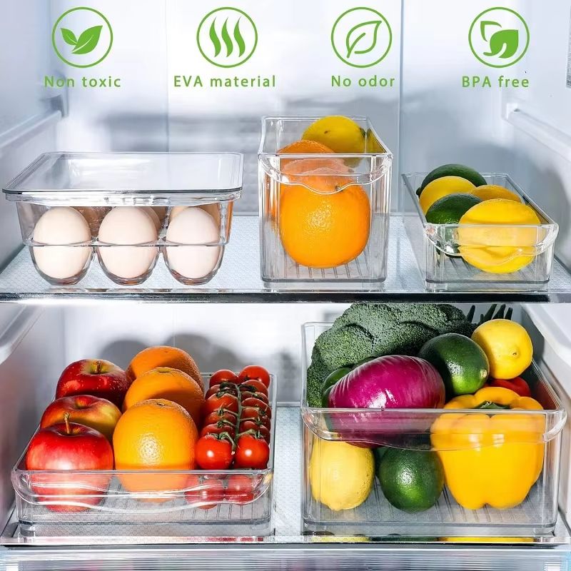 EVA Waterproof Non-Slip Cabinet & Fridge Mat – Cut-to-Fit Non-Adhesive Drawer Liner for Kitchen
