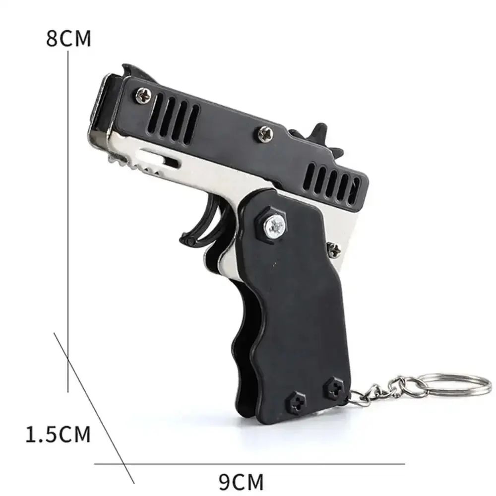 Kids Rubber Band Toy Gun – Foldable Safe Shooting Game for Boys