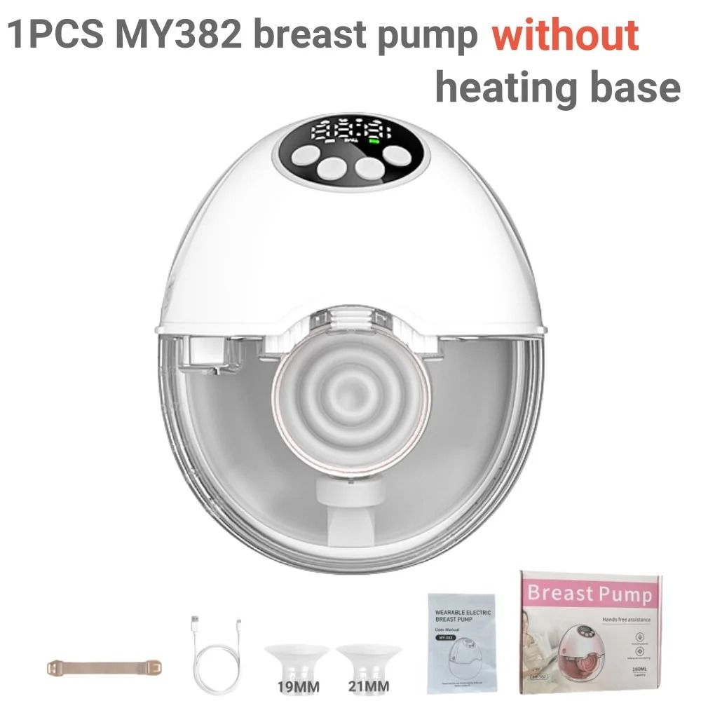 Electric Hands-Free Wearable Breast Pump with Heating and UV Sterilization Lid Option – BPA-Free Wireless Breastfeeding