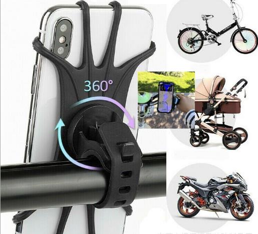 Universal Bike Phone Holder Silicone Handlebar Phone Mount for Bicycle Motorcycle and E Bike