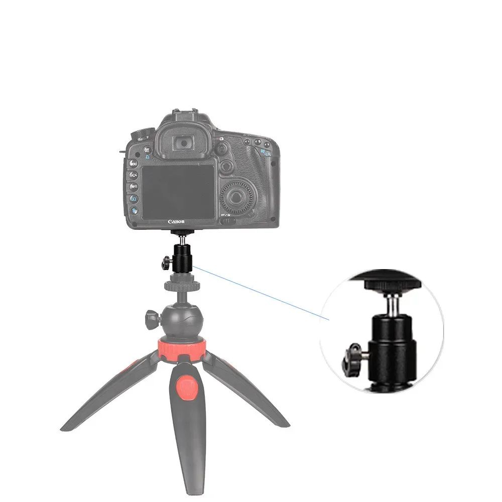 Universal DSLR Phone Clip Hot Shoe Mount with 1/4-Inch Thread