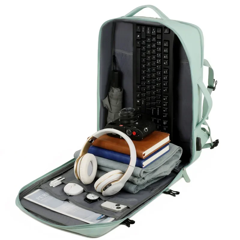 Large Capacity Waterproof Backpack, Men Women's Multifunction Journey Bag With Shoe Storage, Dry and Wet Separation Bag