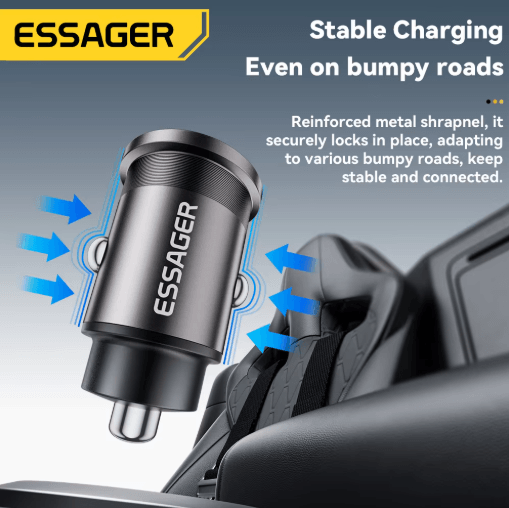 Essager 45W Mini USB C Car Charger PD 3.0 & QC 3.0 Fast Charging Adapter