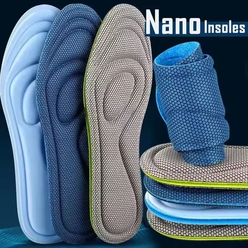 Memory Foam Orthopedic Insoles with Antibacterial Sweat Absorption for Running and Sports
