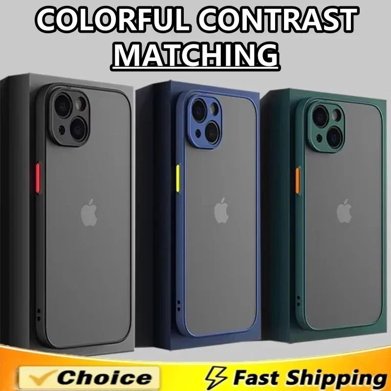 Matte Soft Silicone Shockproof Phone Case For iPhone