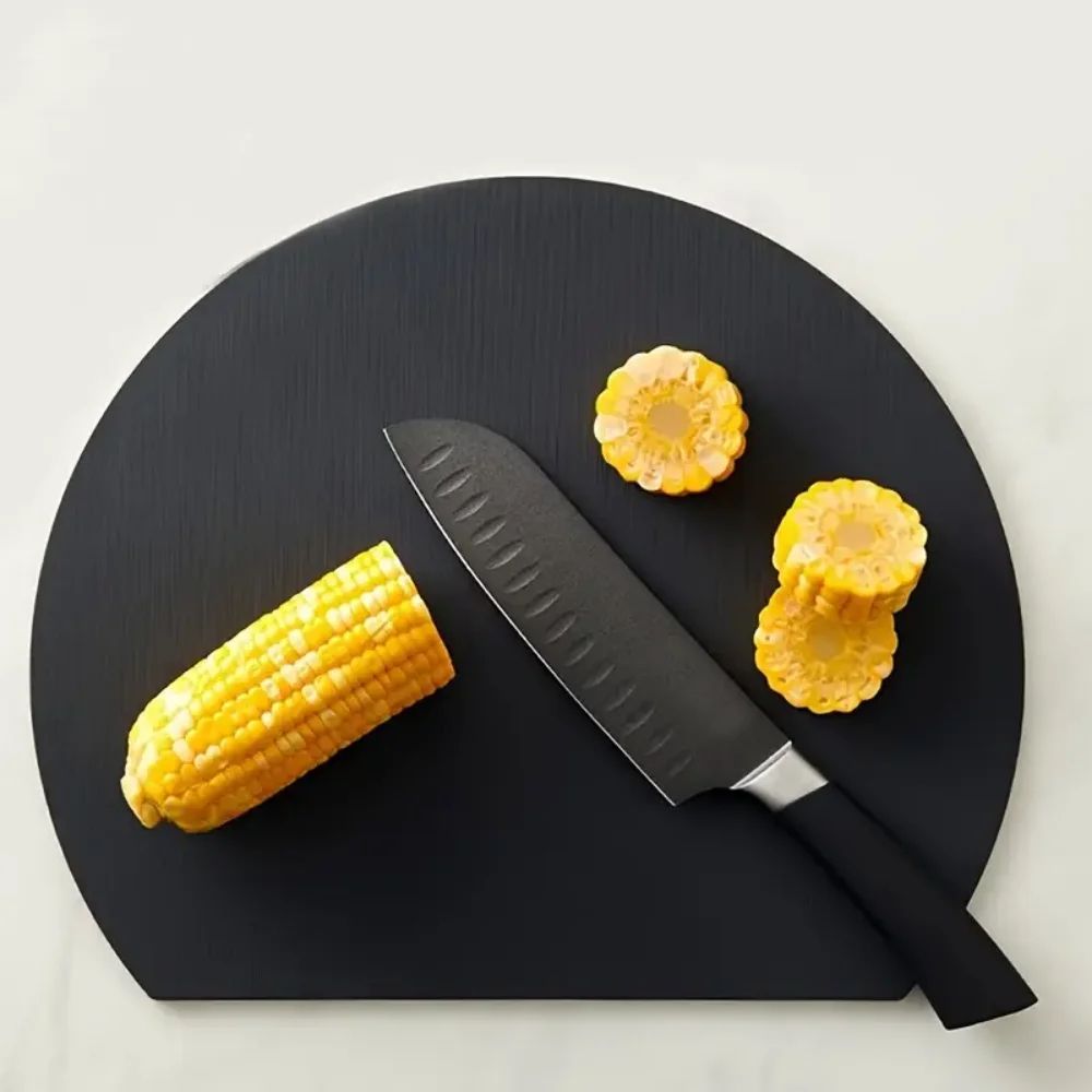 TPU Cutting Board Mat Set – Double-Sided Non-Slip Cutting Mat, BPA-Free Cutting Board, Flexible Semicircle Prep Pad