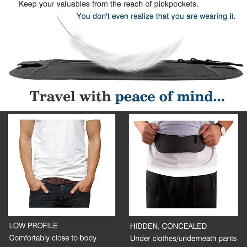 Invisible Running Waist Bag - Secure Passport and Money Belt Pouch