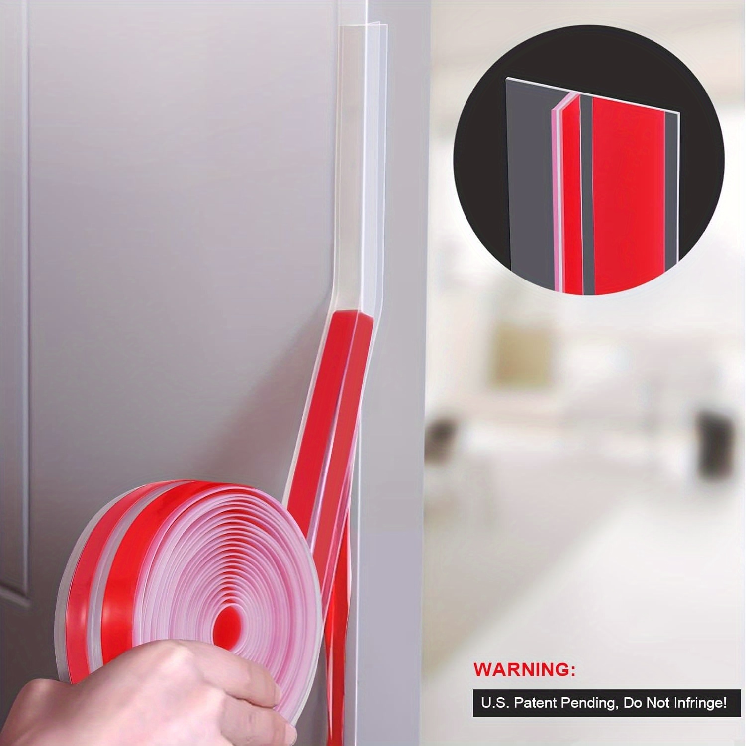 Weatherproof Door Window Clear Plastic TShape Weather Stripping, Gap Stopper for Home Indoor Outdoor Sound Proof Panels