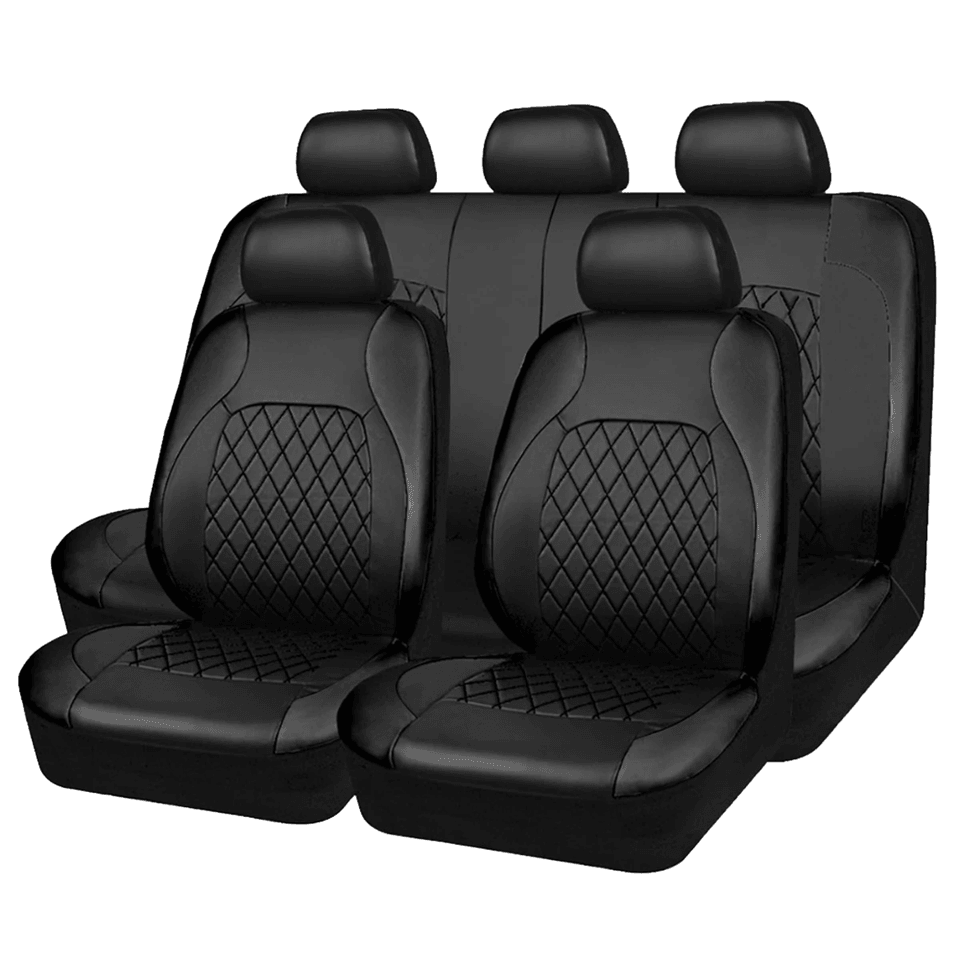 All Season PU Leather Car Seat Covers Waterproof Full Surround Universal Fit