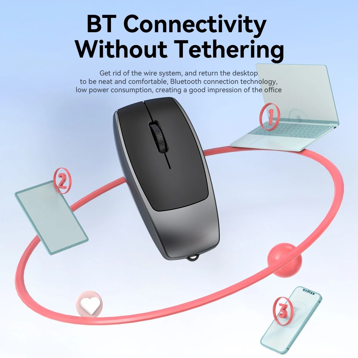 Compact Rechargeable Bluetooth Mini Mouse