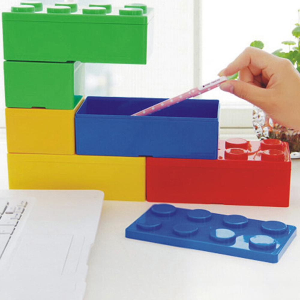 Stackable Creative Building Block Storage Box, Perfect For Home, Office And Educational Use, DIY Storage Solution