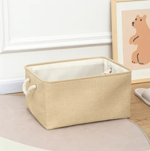Foldable Linen Storage Basket for Closet, Office and Bedroom Organization