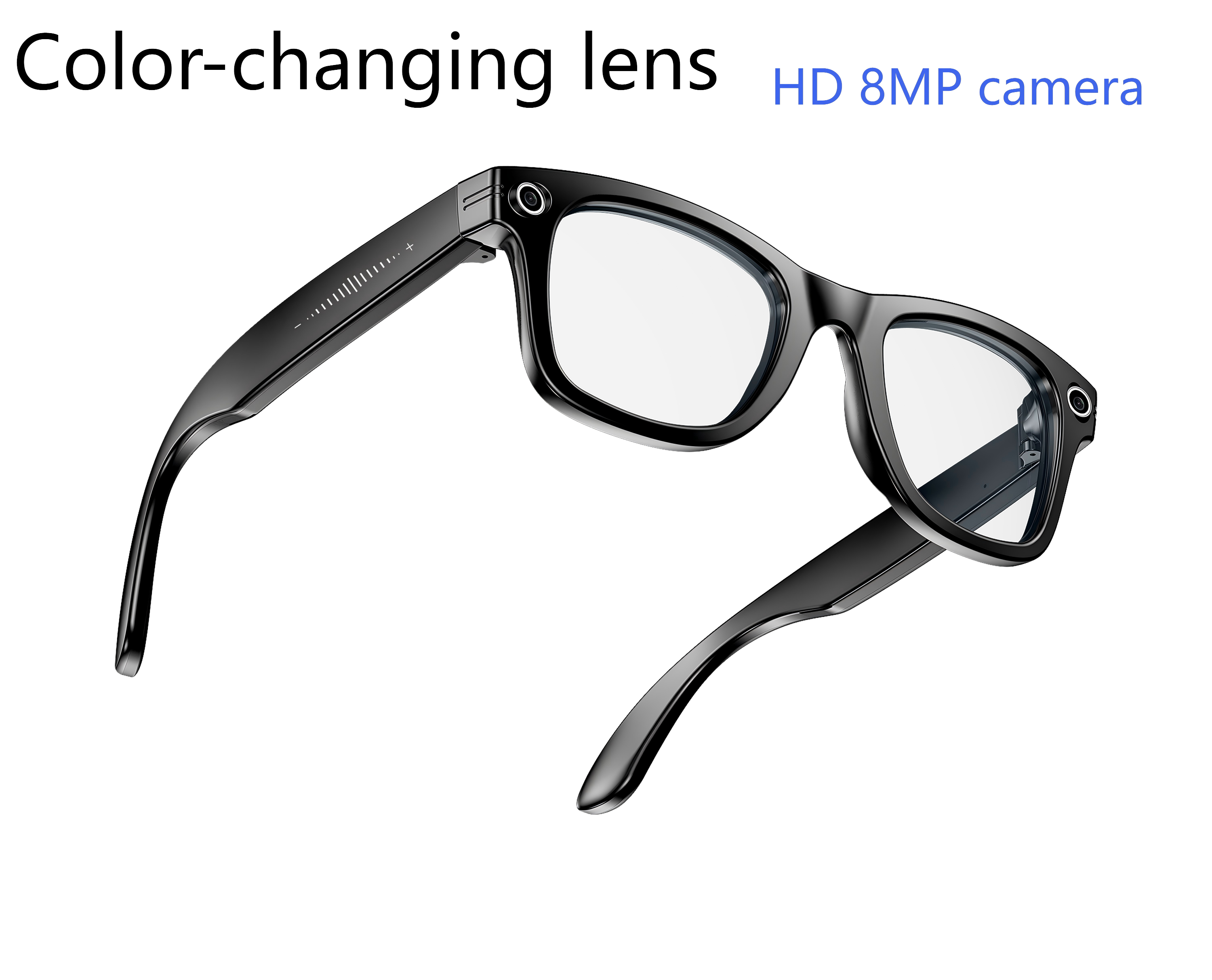 Smart Glasses 4K HD, BT WIFI Camera, Simultaneous Interpretation, Object Recognition, Voice Assistant, Call, 270mAh