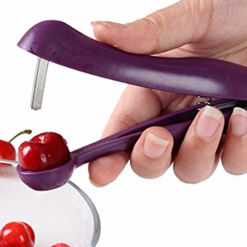 Stainless Steel Cherry Pit Remover Tool Olive & Fruit Seed Extractor for Kitchen Use