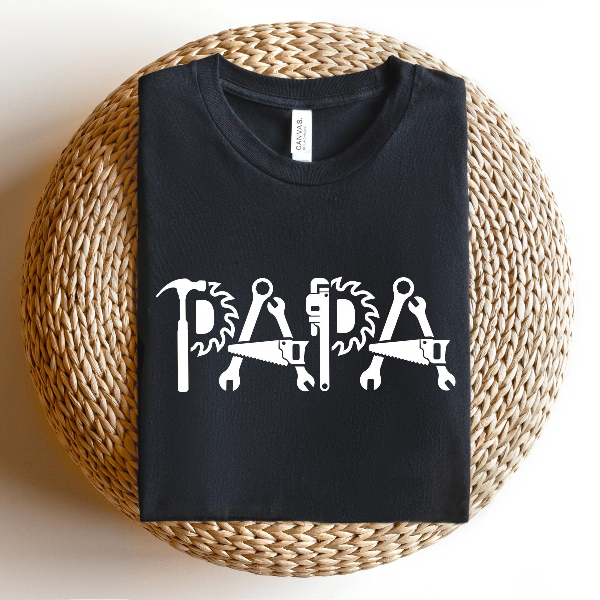 Papa Fixer of Things Shirt Funny Tools Dad Tee Gift
