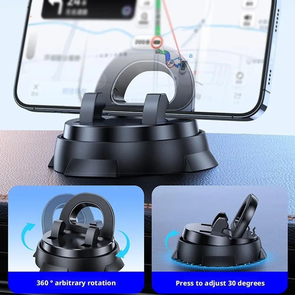 Universal Car Phone Holder Rotatable Dashboard Phone Mount with Suction Cup