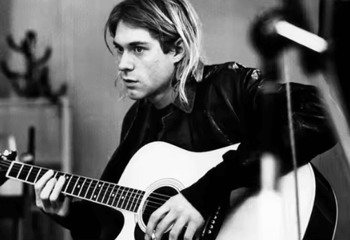Kurt Cobain Black & White Poster Retro Rock Music Wall Art Canvas Print