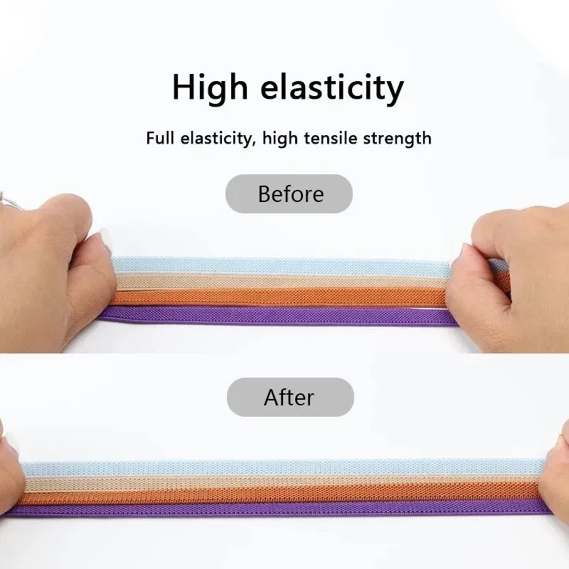 Elastic No Tie Shoe Laces Widened Flat Shoelaces with Press Lock for Sneakers, Kids & Adults