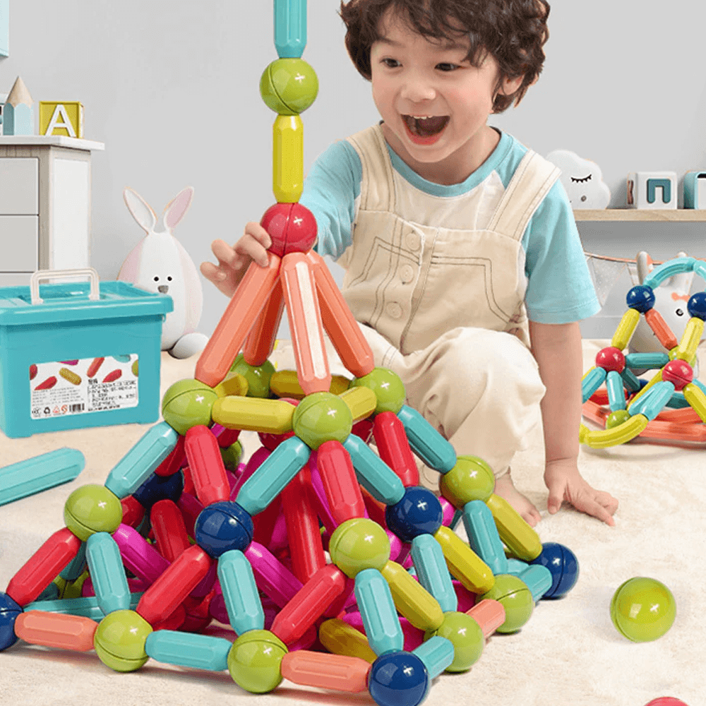 Magnetic Balls and Rods Building Blocks – Educational Toy, Perfect Kids Gift