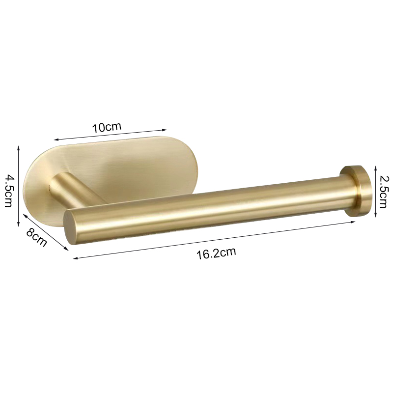 Self Adhesive Wall Mounted Paper Towel Holder Stainless Steel No Drill Bathroom Kitchen Rack
