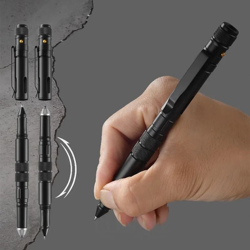 4 in 1 Tactical EDC Pen with Flashlight Glass Breaker and Bottle Opener