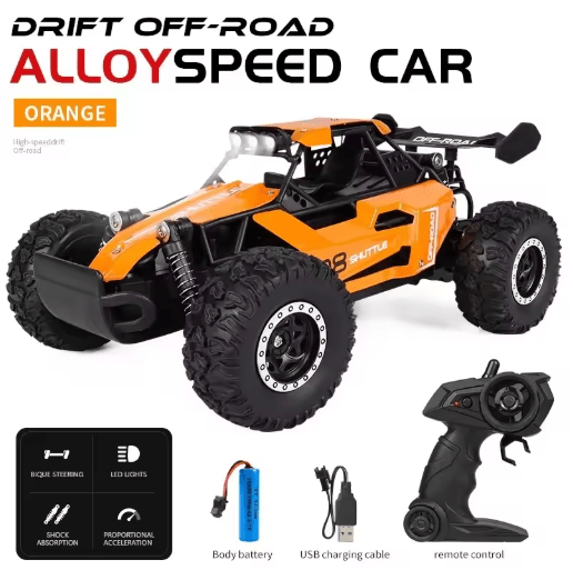 116 High Speed Off Road RC Car with LED Lights and 2.4GHz Control